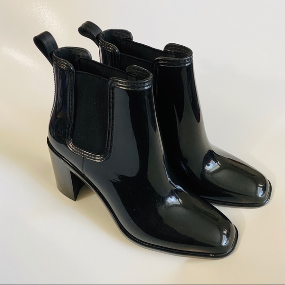 Jeffrey Campbell Shoes - Jeffrey Campbell black Chelsea rubber boots 10